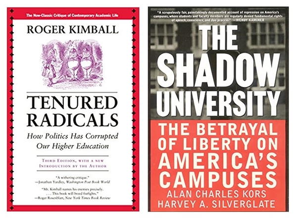 미국에서는 강단좌파들의 문제점과 관련하여 다양한 서적들이 출판되고 있다. 로저 킴볼(Roger Kimball)의 ‘종신교수직 급진주의자들: 정치가 어떻게 고등교육을 부패시켰나(Tenured Radicals: How Politics Has Corrupted Higher Education)’, 그리고 앨런 찰스 코스(Alan Charles Kors)와 하비 실버글레이트(Harvey Silverglate)의 ‘그림자 대학: 미국 대학캠퍼스의 자유에 대한 배반(The Shadow University: The Betrayal of Liberty on America's Campuses)’ 